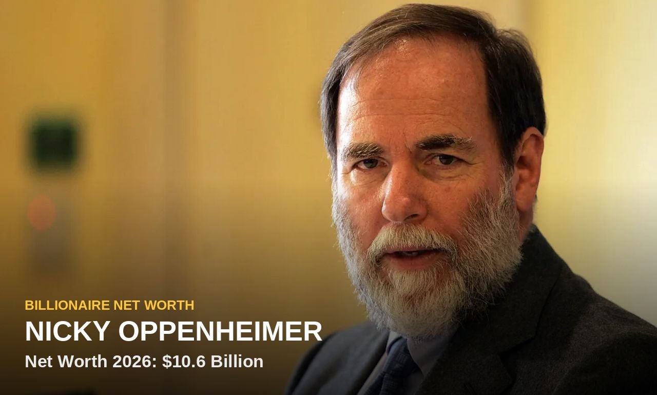 Nicky Oppenheimer net worth 2026 - $10.6 billion De Beers diamond legacy portrait